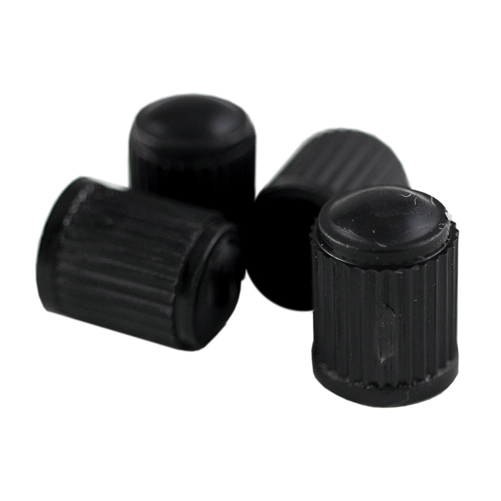 JBM-11902 Set Of 4 Black Plastic Caps for Valve Tire