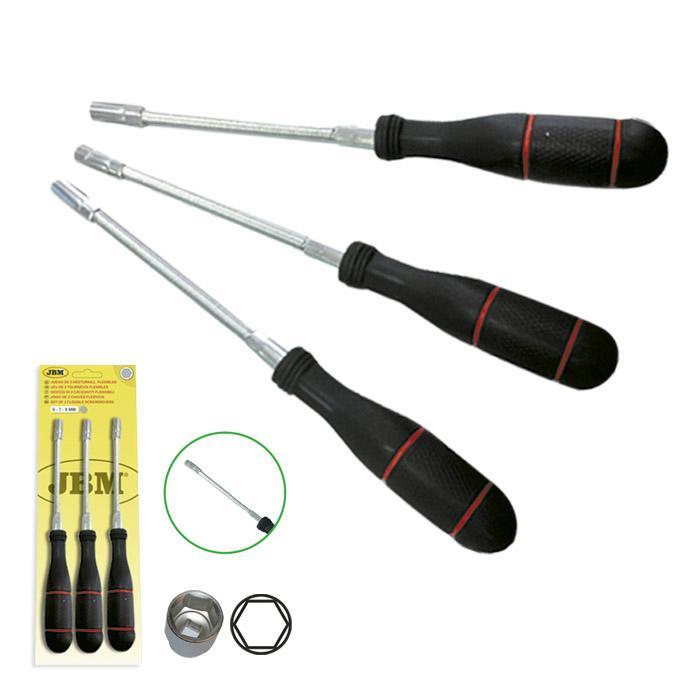 JBM-52169 Set of 3 Flexible Screwdrivers-Sweeney Motor Factors