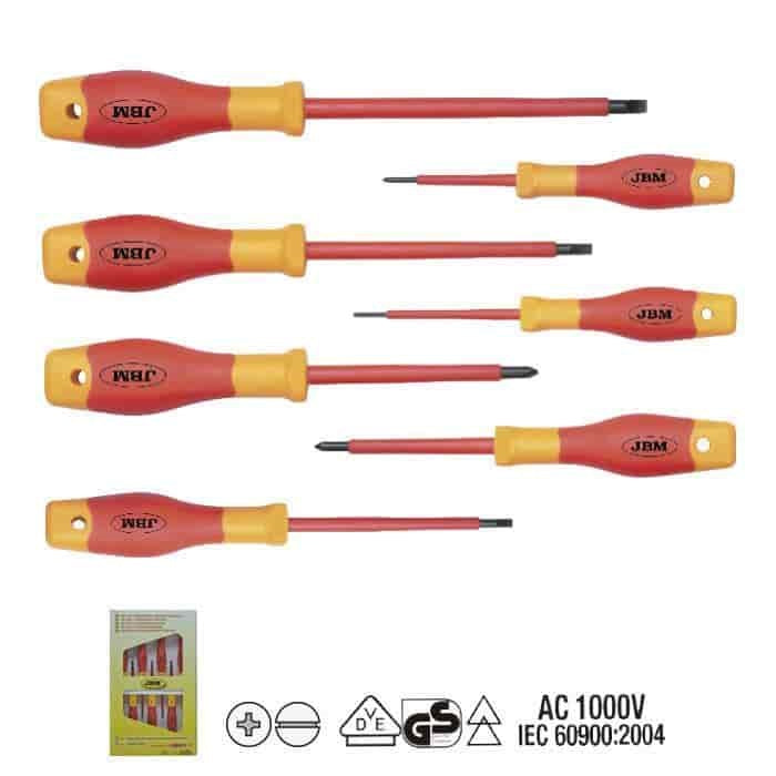 JBM-52519 Insulated Electricians Screw Driver Set 7pc -