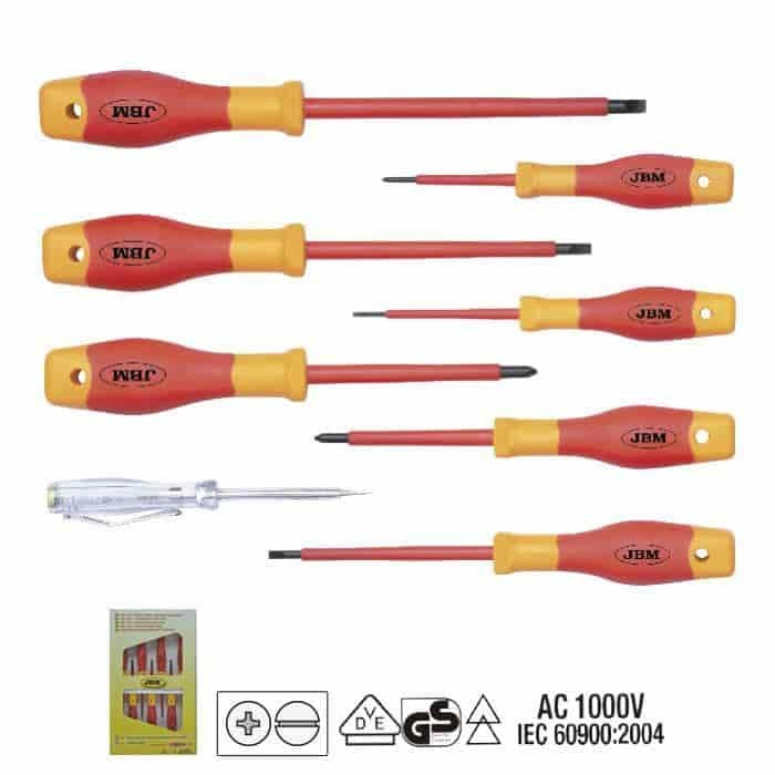 JBM-52520 Insulated Electricians Screw Driver Set 8pc