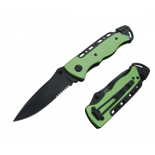 JBM-52786 Folding Knife With Seatbelt Cutter And Window Breaking Hammer