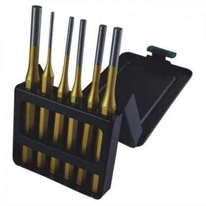 6-Piece Parallel Pin Punch Set – Durable CrV Steel Tools for Precision Applications