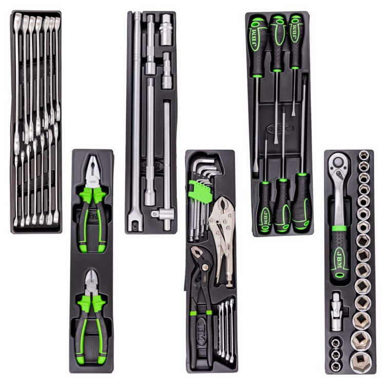 JBM-53565 64 Piece Iron Box Tool Set - Storage