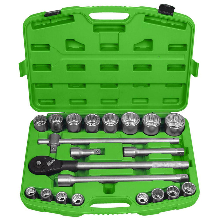 JBM-53728 21 Piece Plastic Tool Case with 3/4" Autocle 12-Point Sockets-Sweeney Motor Factors