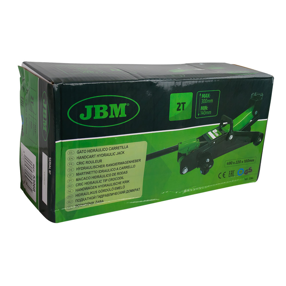 JBM-53968 Hydraulic Trolley Jack 2T Alt View 5
