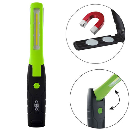 LED COB Hand Lamp 170lm Torch With Charging Base Swivel Top Magnetic Strip