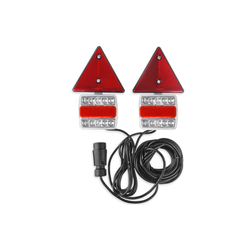 LED Trailer Light Set Magnetic With Reflector Triangles