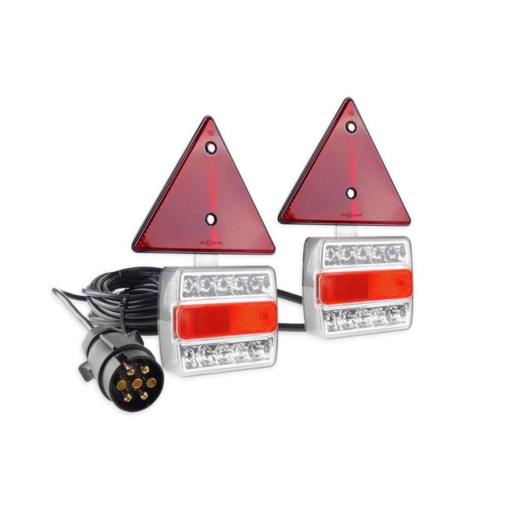 LED Trailer Light Set Magnetic With Reflector Triangles