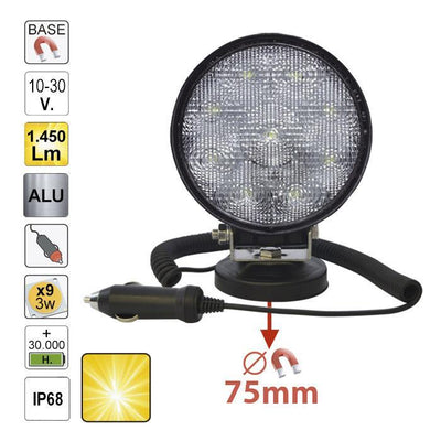 JBM-52567 Magnetic Work Lamp Round With Scattered Light 1450 Lumens