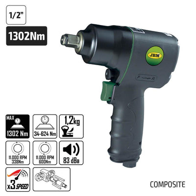 JBM-51206 Mini Air Impact Wrench 1/2" Composite Additional View 1