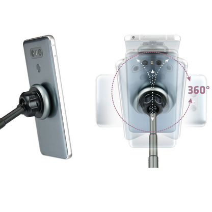 Mobile Phone Holder Magnetic Adjustable Arm And Suction Cup
