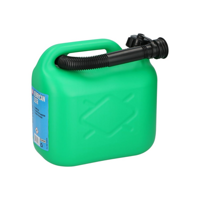 Plastic jerrycan green 5lt with spout