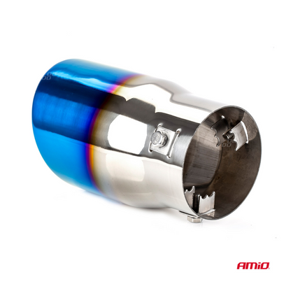 Single exhaust tail pipe chrome effect 48mm - 65mm mounting