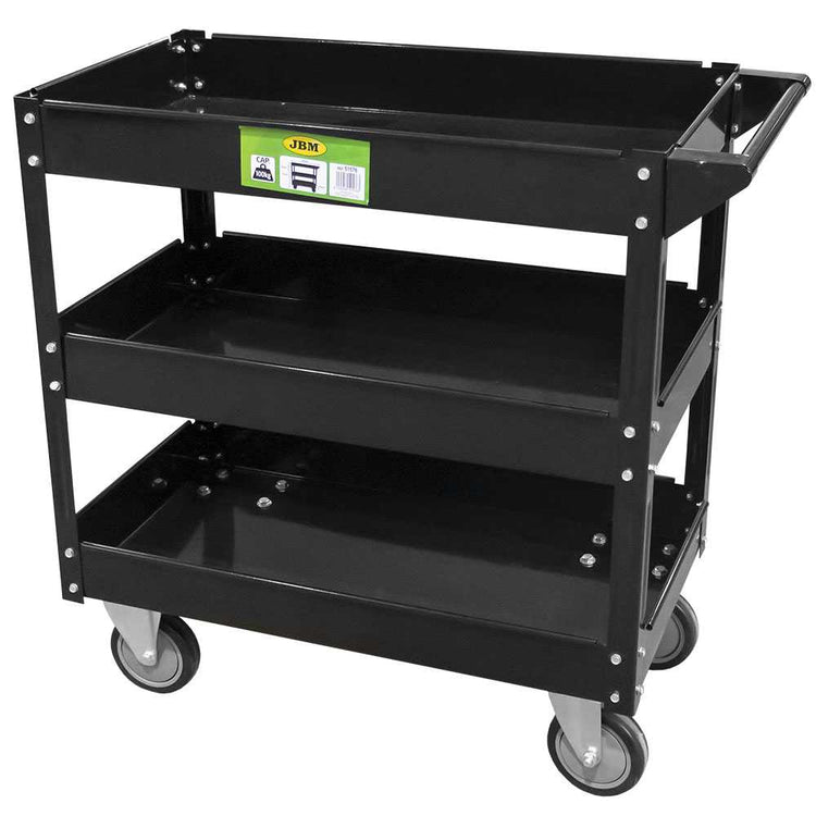 Heavy Duty Workshop Trolley Cart With 3 Shelves Tool Storage - Sweeney Motor Factors