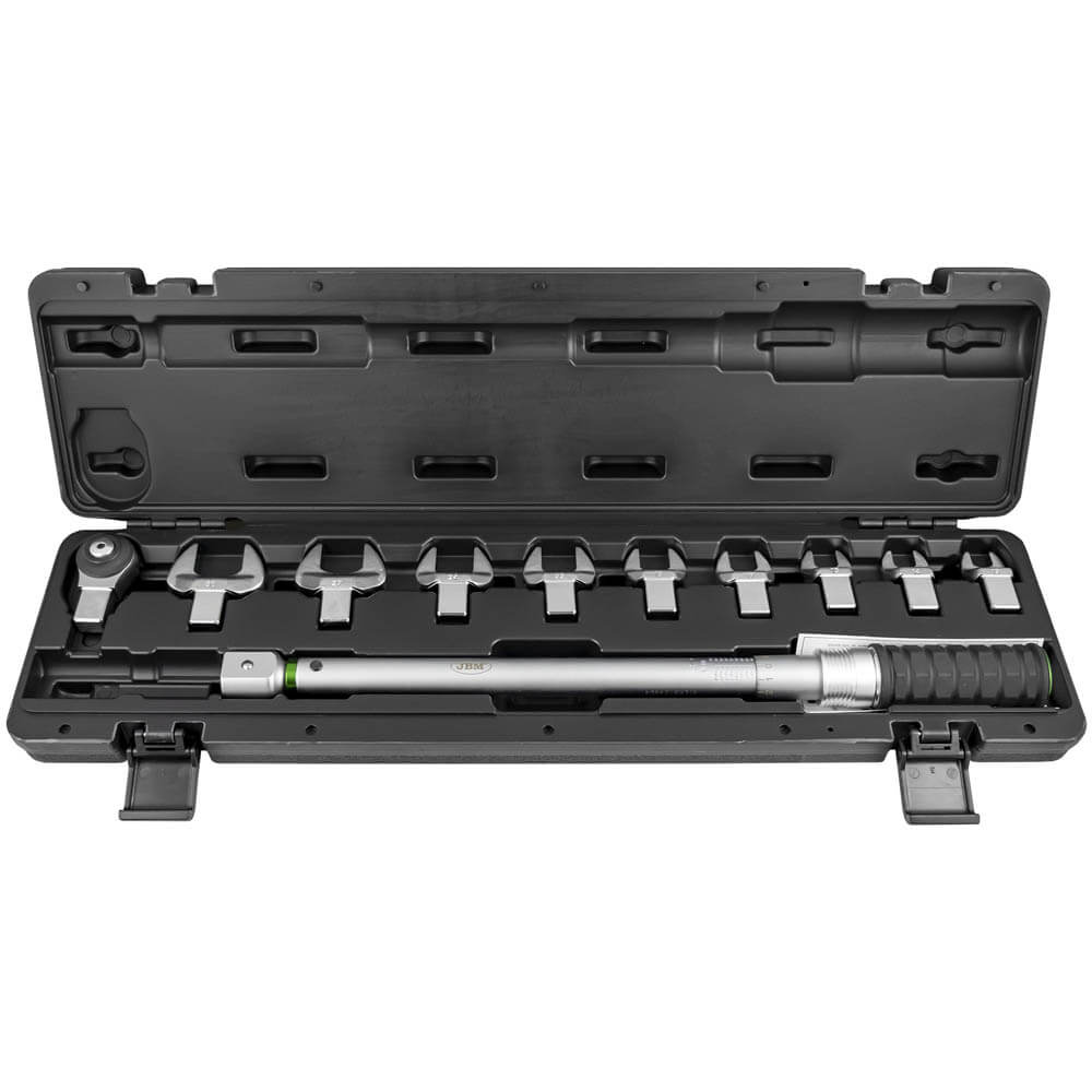 Torque Wrench Set 1/2" Drive 200NM Crow Foot Spanner Attachments 11pc - Sweeney Motor Factors
