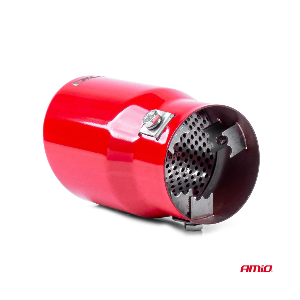 Universal red chrome plated exhaust tail pipe mounting