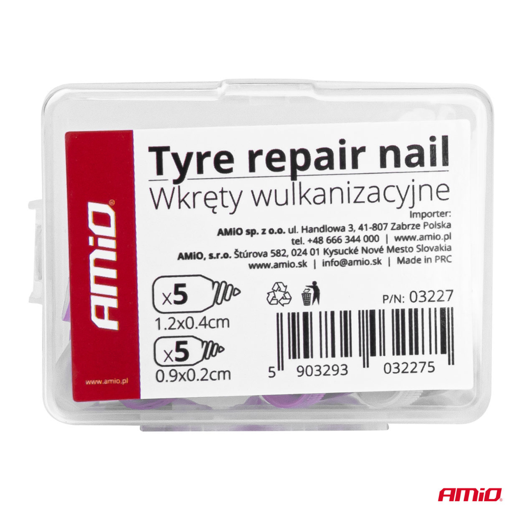 Vulcanization screws for fast puncture repair 10pc