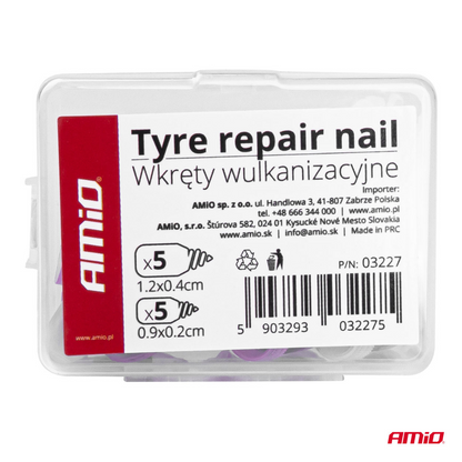 Vulcanization screws for fast puncture repair 10pc