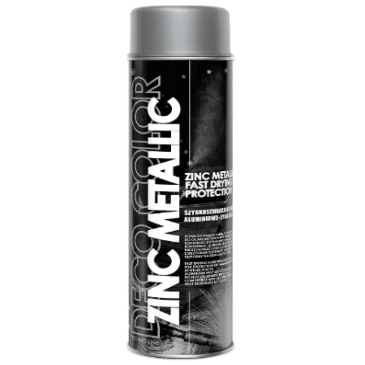 Zinc Metallic Galvanised Spray Paint High Gloss 400ml &